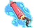 Sticker | Big Red Rocket (Glitter)