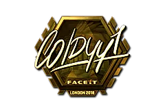 Sticker | COLDYY1 (Gold) | London 2018