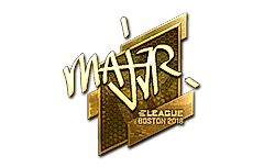Sticker | MAJ3R (Gold) | Boston 2018