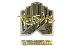 Sticker | TRAVIS (Gold) | Copenhagen 2024