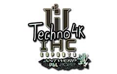Sticker | Techno4K (Glitter) | Antwerp 2022