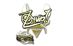 Sticker | ZywOo (Gold, Champion) | Paris 2023