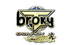 Sticker | broky (Gold, Champion) | Antwerp 2022