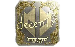 Sticker | decenty (Gold) | Austin 2025