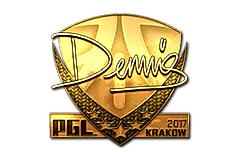 Sticker | dennis (Gold) | Krakow 2017