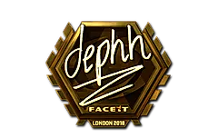 Sticker | dephh (Gold) | London 2018