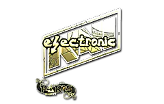 Sticker | electronic (Gold) | Paris 2023