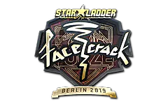 Sticker | facecrack (Gold) | Berlin 2019