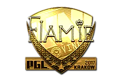 Sticker | flamie (Gold) | Krakow 2017