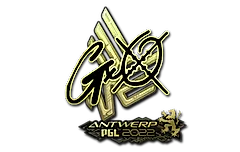 Sticker | gxx- (Gold) | Antwerp 2022