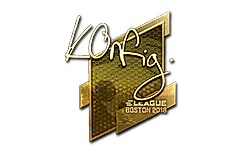 Sticker | k0nfig (Gold) | Boston 2018