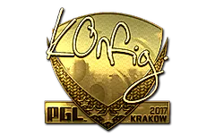 Sticker | k0nfig (Gold) | Krakow 2017