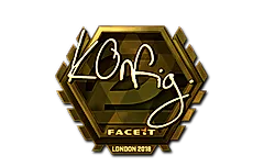 Sticker | k0nfig (Gold) | London 2018