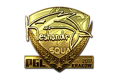 Sticker | keshandr (Gold) | Krakow 2017