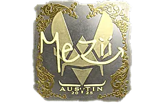 Sticker | mezii (Gold) | Austin 2025