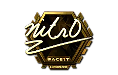 Sticker | nitr0 (Gold) | London 2018