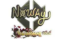 Sticker | noway (Gold) | Shanghai 2024