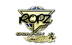 Sticker | ropz (Gold, Champion) | Antwerp 2022