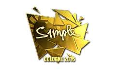 Sticker | s1mple (Gold) | Cologne 2016