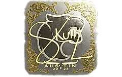 Sticker | skullz (Gold) | Austin 2025