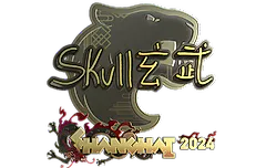 Sticker | skullz (Gold) | Shanghai 2024