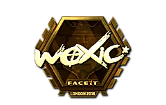 Sticker | woxic (Gold) | London 2018