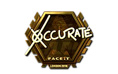 Sticker | xccurate (Gold) | London 2018